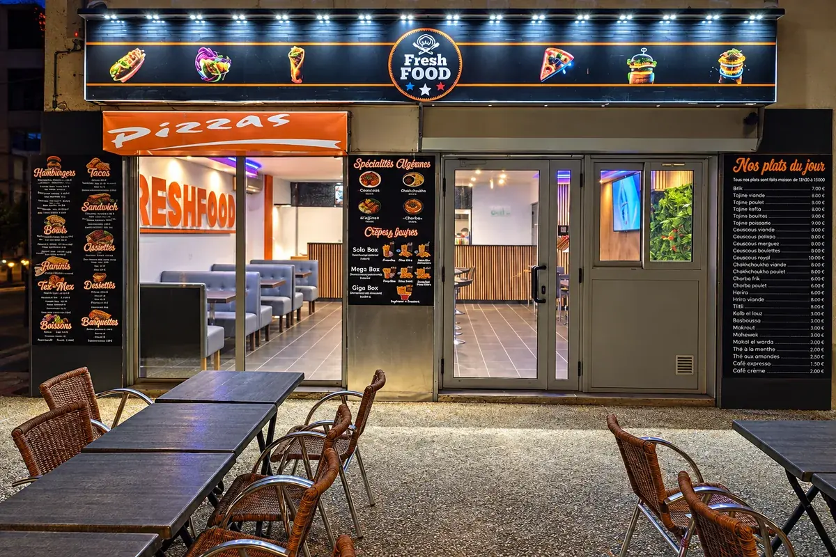 Façade et terrasse Fresh Food Grillades, Colomiers